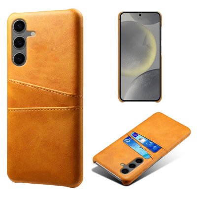 Läderskal Kortfack Samsung Galaxy S24 FE Cognac