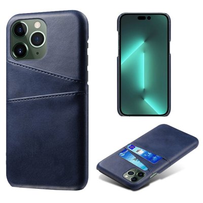 Läderskal Med Kortfack iPhone 14 Pro Max Blå - Techhuset.se