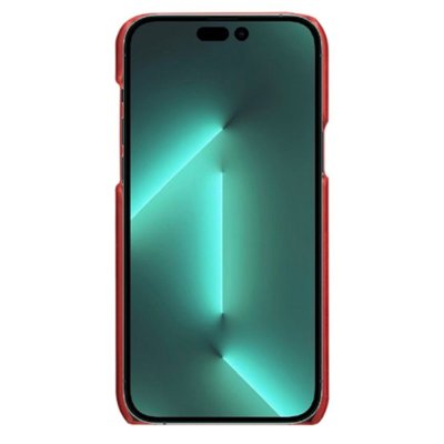 Köp Läderskal Med Kortfack iPhone 14 Pro Röd Online