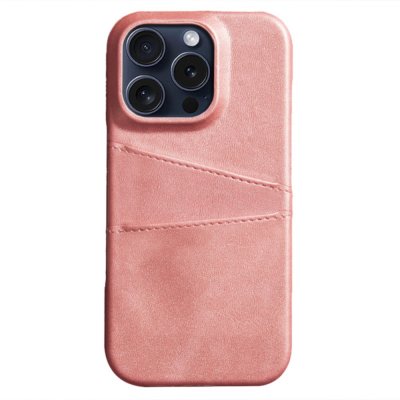 Läderskal Med Kortfack iPhone 16 Pro Max Rosa