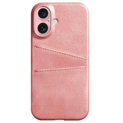 Läderskal Med Kortfack iPhone 16 rosa