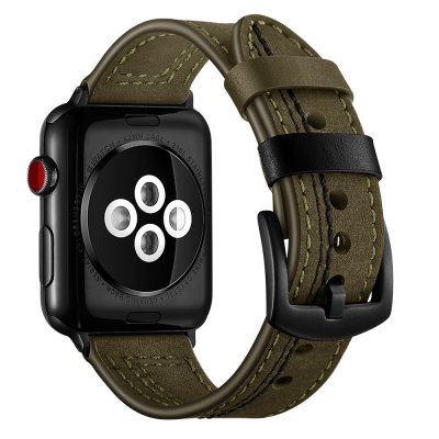 Köp Leather Armband Apple Watch Ultra 3 49mm Grön Online