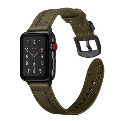 Köp Leather Armband Apple Watch Ultra 3 49mm Grön Online