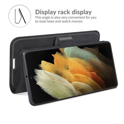 Leather Wallet Samsung Galaxy S22 Ultra Black - Techhuset.se