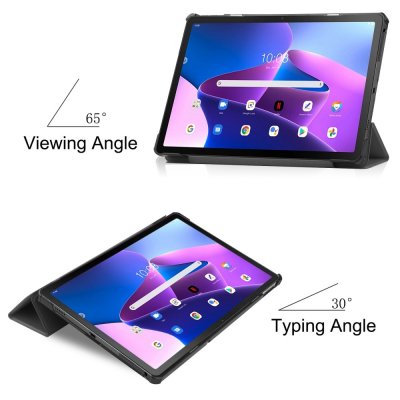 Lenovo Tab M10 Plus (3rd gen) Fodral Tri-fold Grå - Techhuset.se