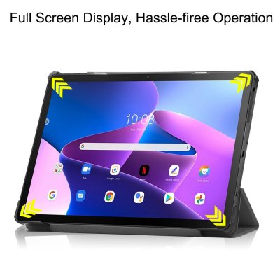 Lenovo Tab M10 Plus (3rd gen) Fodral Tri-fold Grå - Techhuset.se