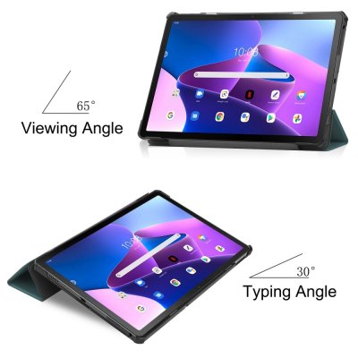 Lenovo Tab M10 Plus (3rd gen) Fodral Tri-fold Mörkgrön - Techhuset.se