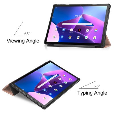 Lenovo Tab M10 Plus (3rd gen) Fodral Tri-fold Roséguld - Techhuset.se