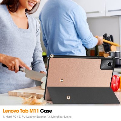 Lenovo Tab M11 Fodral Roséguld
