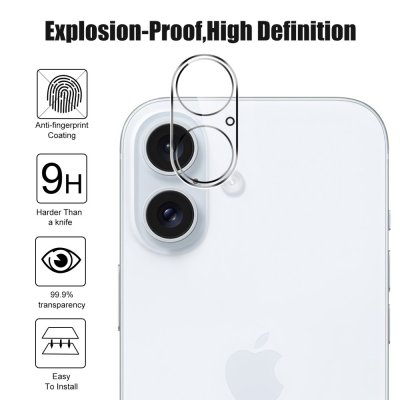 Linsskydd iPhone 16 Härdat Glas