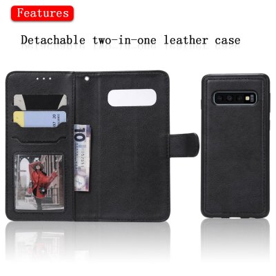 Magnet Leather Wallet Samsung Galaxy S10 Svart - Techhuset.se