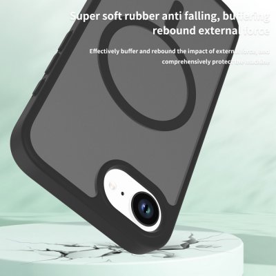 Stöttåligt Magnetic MagSafe skal för iPhone 16e – matt svart finish