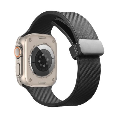 Köp Magnetiskt Silikonarmband Apple Watch 41mm Series 9 Carbon Online