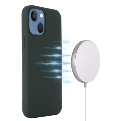 Köp MagSafe Silikonskal iPhone 15 Mörkgrön Online