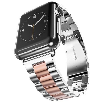 Köp Metallarmband Apple Watch 41mm Series 9 Silver/Roséguld Online