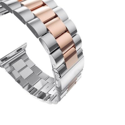 Köp Metallarmband Apple Watch 41mm Series 9 Silver/Roséguld Online
