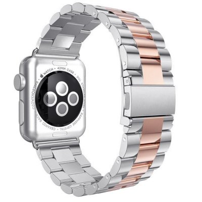 Köp Metallarmband Apple Watch 41mm Series 9 Silver/Roséguld Online