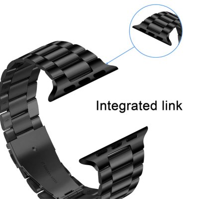 Metallarmband Apple Watch Series 11 46mm Svart - närbild på fästet