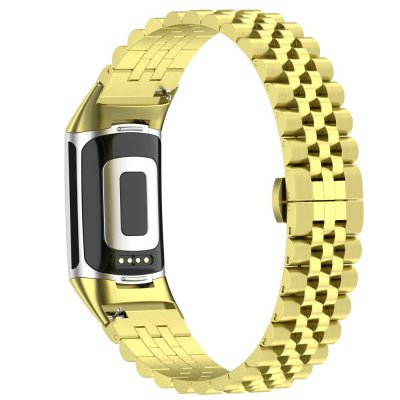Köp Metallarmband Fitbit Charge 5 i Fjärilsspänne Guld Online