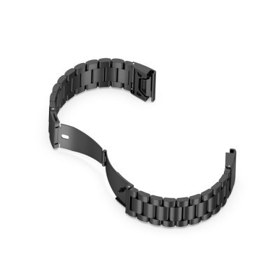 Böjt svart metallarmband till Garmin Fenix 8 43mm – flexibel passform