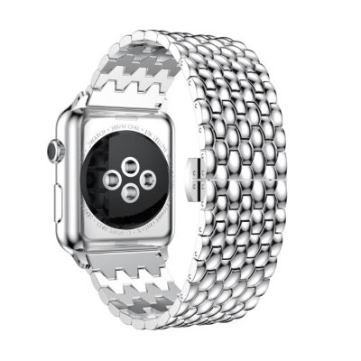Metallarmband i Fjärilspänne Apple Watch Series 11 42mm Silver