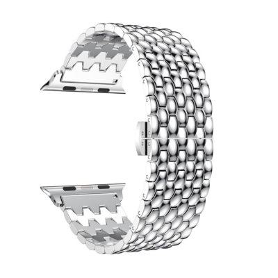 Metallarmband i Fjärilspänne Apple Watch Series 10 42mm Silver