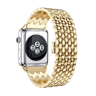 Köp Metallarmband i Fjärilspänne Apple Watch 41mm Series 9 Guld Online
