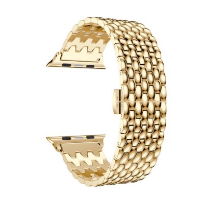 Köp Metallarmband i Fjärilspänne Apple Watch 41mm Series 9 Guld Online