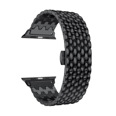 Metallarmband i Fjärilspänne Apple Watch Series 10 46mm Svart