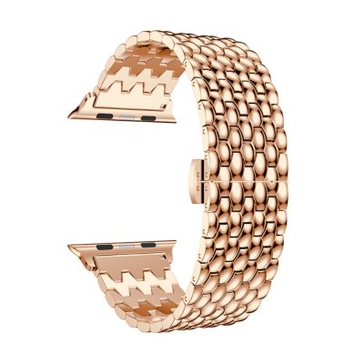 Köp Metallarmband i Fjärilspänne Apple Watch Ultra 3 49mm Roséguld Online