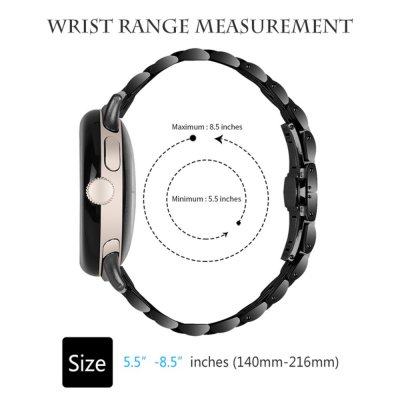 Metallarmband i Fjärilspänne Google Pixel Watch 4 41mm Svart
