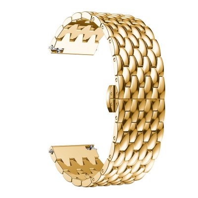 Guldfärgat metallarmband till Garmin Vivoactive 4 – sett från sidan