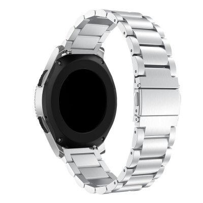 Garmin Vivoactive 4 med silverfärgat metallarmband visat snett framifrån
