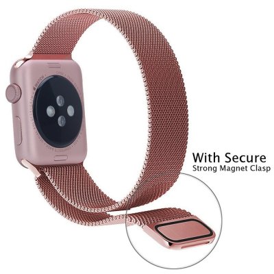 Köp Milanese Loop Armband Apple Watch 42/44/45/49mm Rosa Online