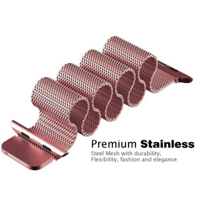 Köp Milanese Loop Armband Apple Watch 42/44/45/49mm Rosa Online