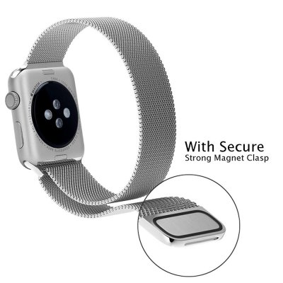Köp Milanese Loop Armband Apple Watch 42/44/45/49mm Silver Online