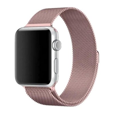 Milanese Loop Armband Apple Watch Series 11 46mm Rosa - framsida