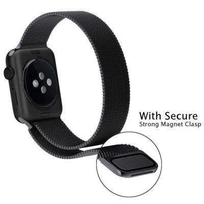 Köp Milanese Loop Armband Apple Watch 45mm Series 9 Svart Online