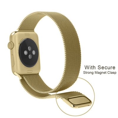 Köp Milanese Loop Armband Apple Watch Ultra 2 49mm Guld Online
