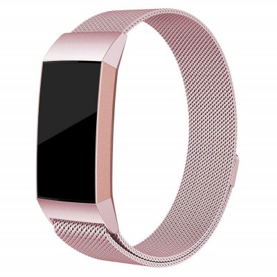 Milanese Loop Armband Fitbit Charge 3/4 Rosa - Techhuset.se