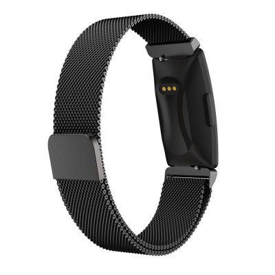 Milanese Loop Armband Fitbit Inspire/Inspire HR/Inspire 2 Svart - Techhuset.se