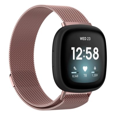 Köp Milanese Loop Armband Fitbit Versa 4/Sense 2 Rosa Online