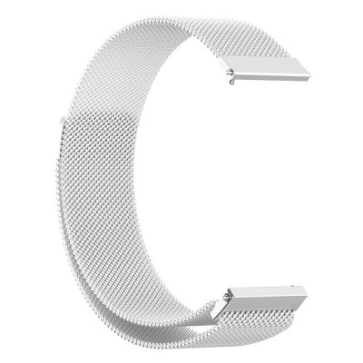 Silverfärgat Milanese Loop armband för Garmin Vivoactive 4 – sido vy
