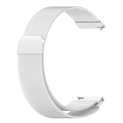 Milanese Loop armband i silver till Garmin Vivoactive 4 – vinklad vy
