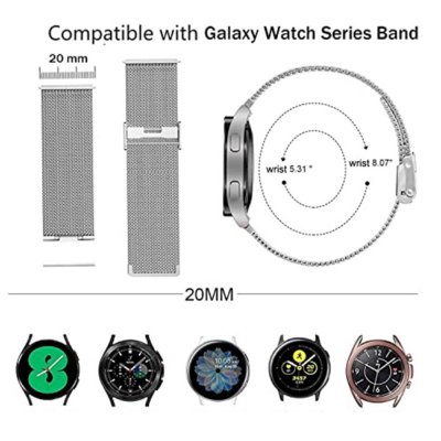 Milanese Mesh Bracelet Samsung Galaxy Watch FE Silver