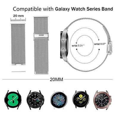 Köp Milanese Mesh Bracelet Samsung Galaxy Watch 6 44mm Silver Online