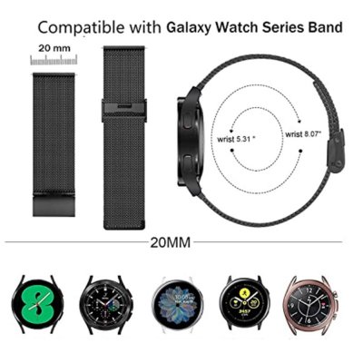 Köp Milanese Mesh Bracelet Samsung Galaxy Watch 6 44mm Svart Online