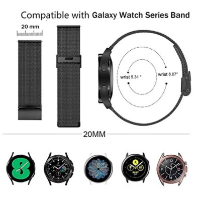 Köp Milanese Mesh Bracelet Samsung Galaxy Watch 6 Classic 43mm Svart Online