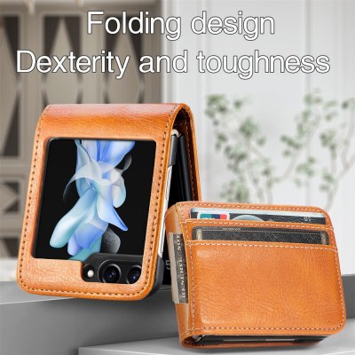 Mobilfodral Samsung Galaxy Z Flip 5 Cognac