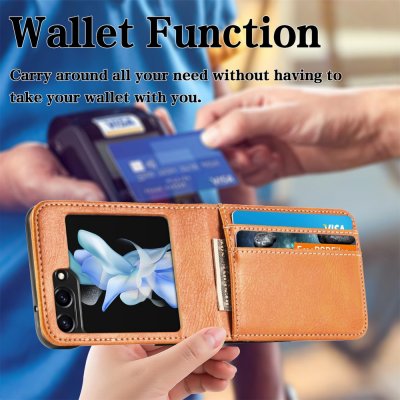Mobilfodral Samsung Galaxy Z Flip 5 Cognac